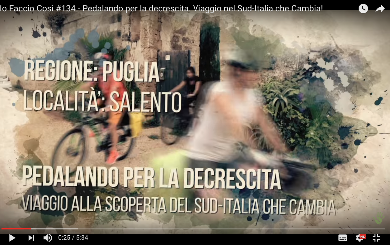 Bike tour della Decrescita Felice con Italia che cambia Bike tour con Italia che cambia